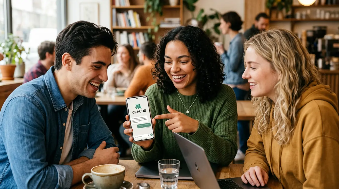 Interface Claude Cowork d'Anthropic affichée sur un smartphone